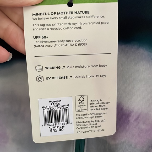 NWT Alpine Design Field Knit Quarter Zip Long Sleeve Top - Picture 10 of 11